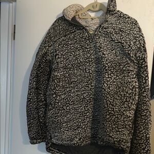 Cozy Black and White Sherpa Pullover